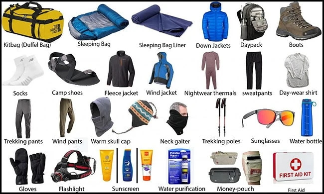 madhyamaheshwar trek packing list