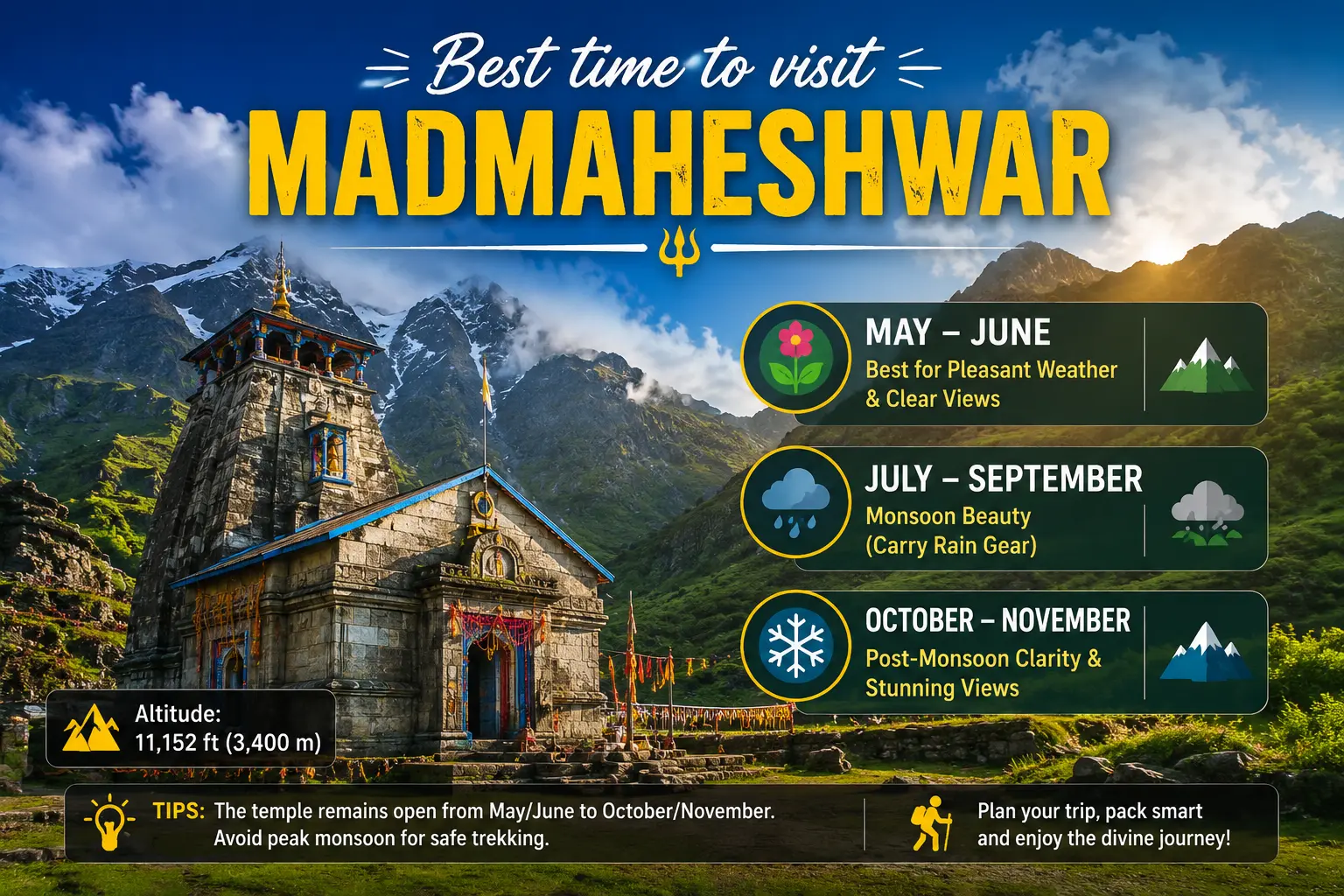 Best Time to Visit Madmaheshwar | Weather & Seasons