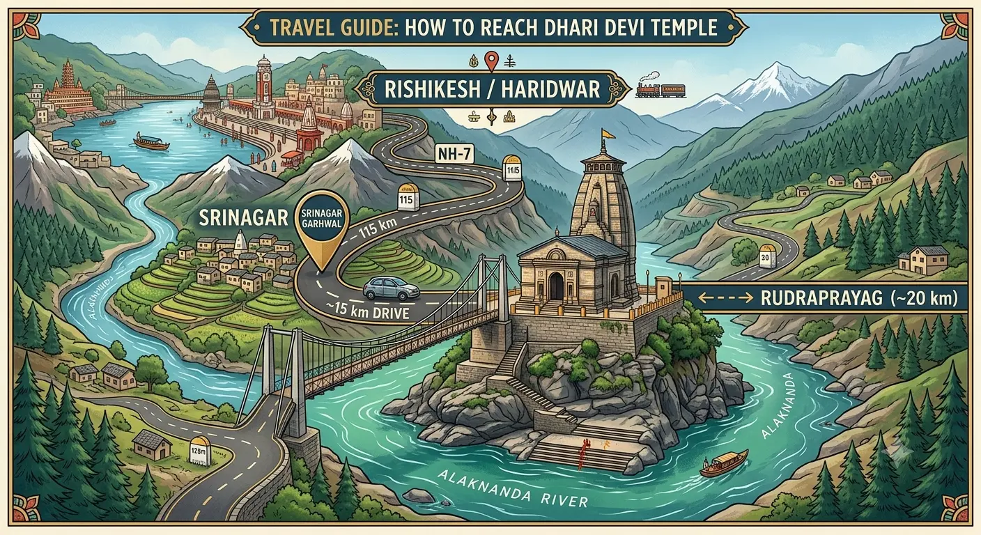 How to Reach Dhari Devi Temple